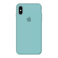 Силиконовый чехол Apple Silicone Case Sea Blue для iPhone X/Xs с закрытым низом